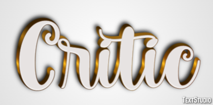 Critic Text Effect