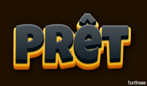 Prêt Эффект текста