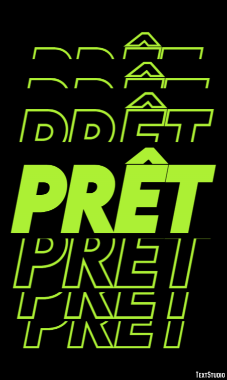 Prêt Эффект текста