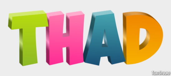 Thad Text Effect