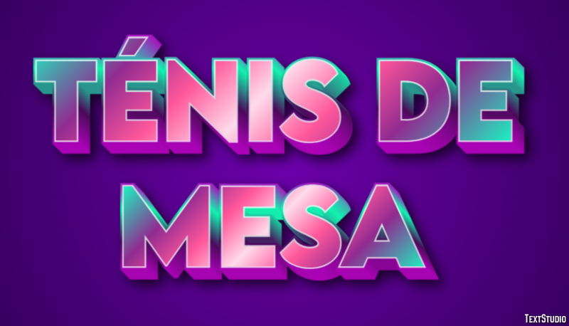 Ténis de mesa Effetto testo
