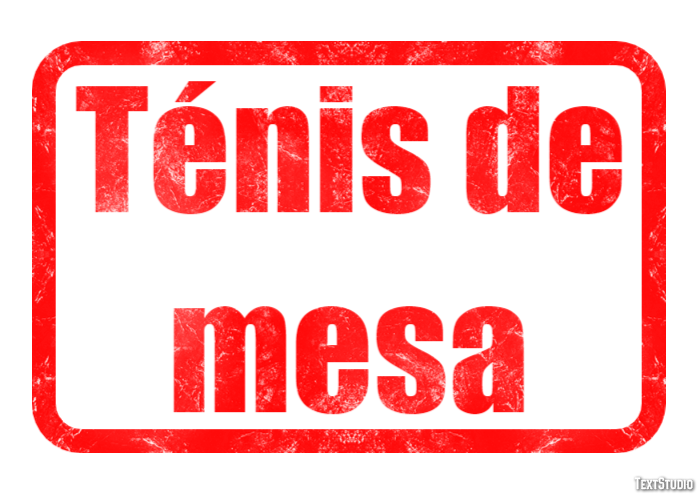 Ténis de mesa Effetto testo