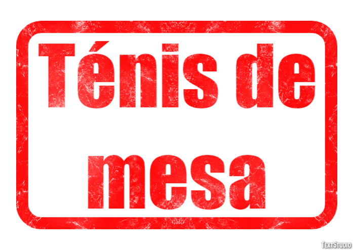 Ténis de mesa Effetto testo