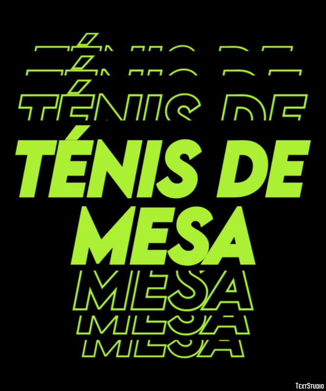 Ténis de mesa Effetto testo