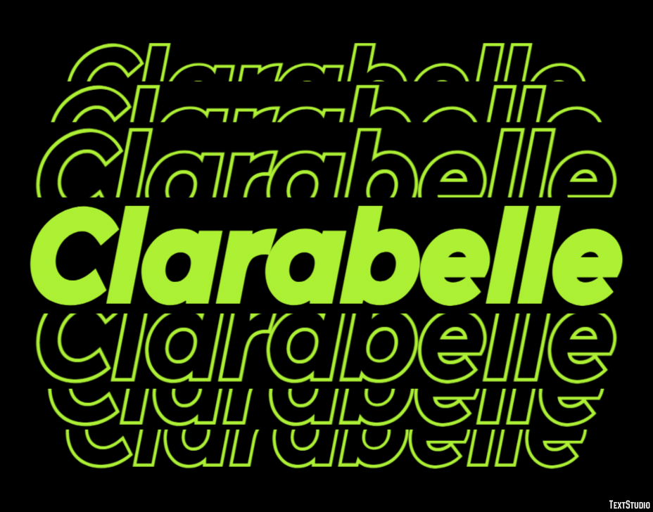 Clarabelle Text effect