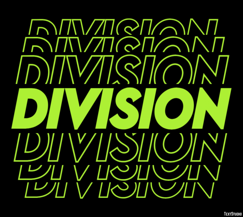 Division Text Effect