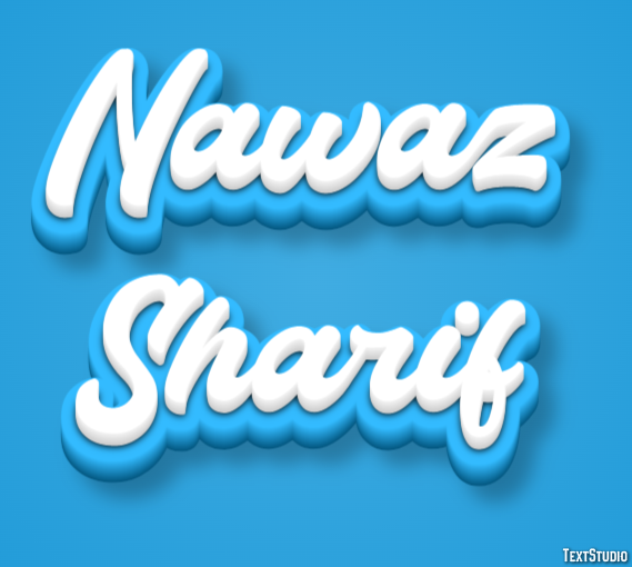 Nawaz Sharif Efecto de Texto