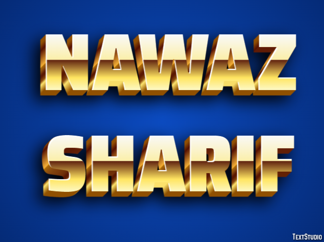 Nawaz Sharif Text Effect
