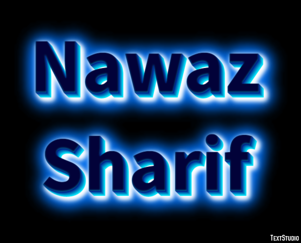 Nawaz Sharif Efecto de Texto