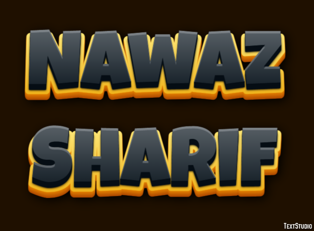 Nawaz Sharif Efecto de texto