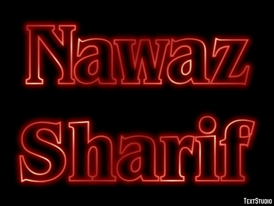 Nawaz Sharif Efecto de Texto