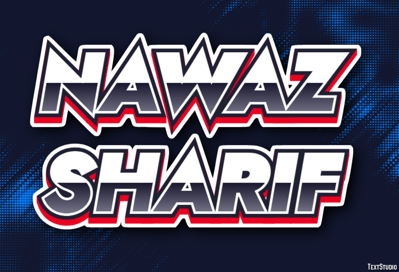 Nawaz Sharif Efecto de Texto