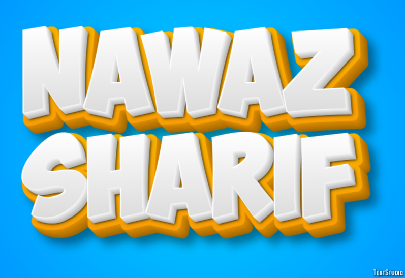 Nawaz Sharif Efecto de texto