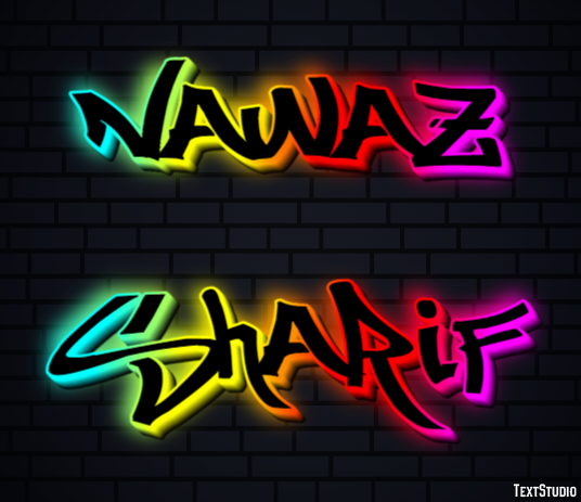 Nawaz Sharif Efecto de Texto