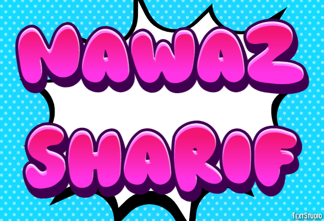 Nawaz Sharif Efecto de texto