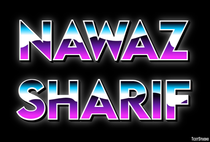 Nawaz Sharif Efecto de Texto
