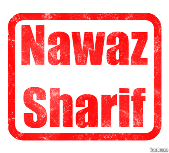 Nawaz Sharif Efecto de texto
