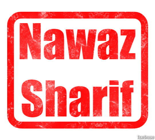 Nawaz Sharif Efecto de Texto