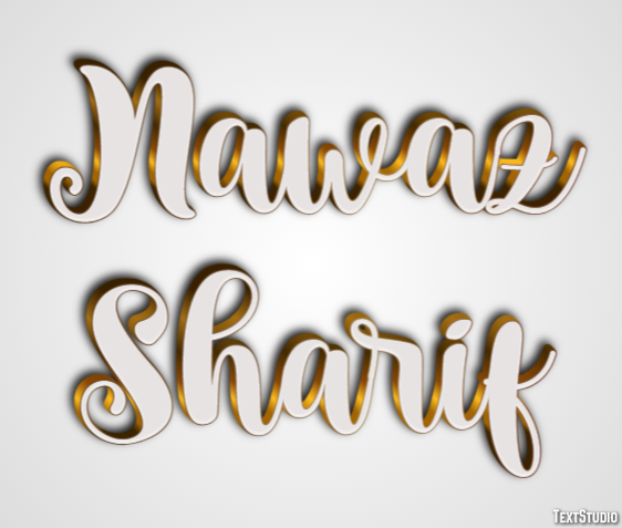 Nawaz Sharif Efecto de Texto