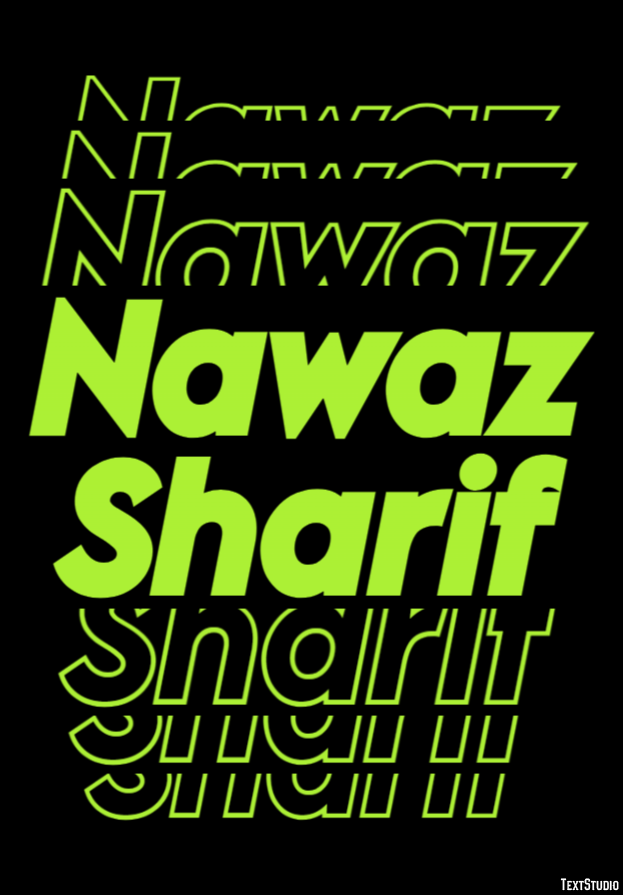 Nawaz Sharif Efecto de texto