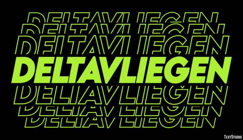 Deltavliegen Efeito de texto