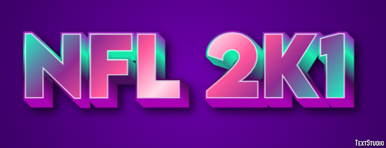 NFL 2K1 Text effect