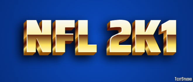 NFL 2K1 Text effect