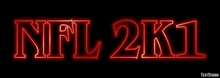 NFL 2K1 Text effect