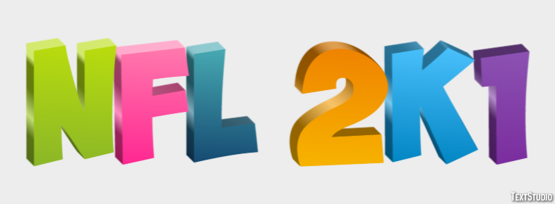 NFL 2K1 Text Effect