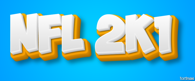 NFL 2K1 Text Effect