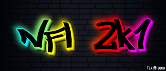 NFL 2K1 Text effect