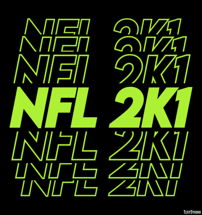 NFL 2K1 Effetto testo
