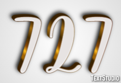 727 Text effect