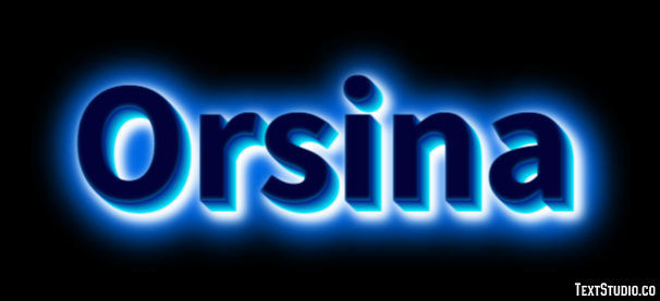 Orsina Efeito de texto