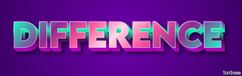 Difference Efeito de texto