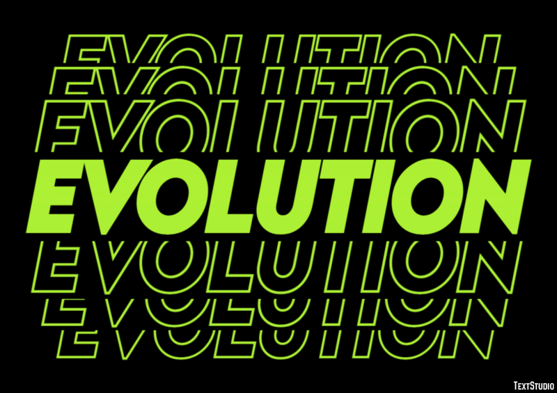 Evolution Эффект текста