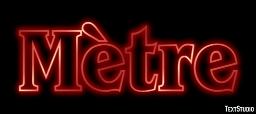 Mètre Effet de texte