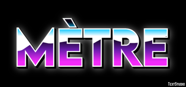 Mètre Effet de texte