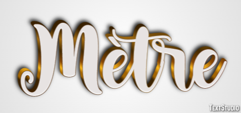 Mètre Effet de texte