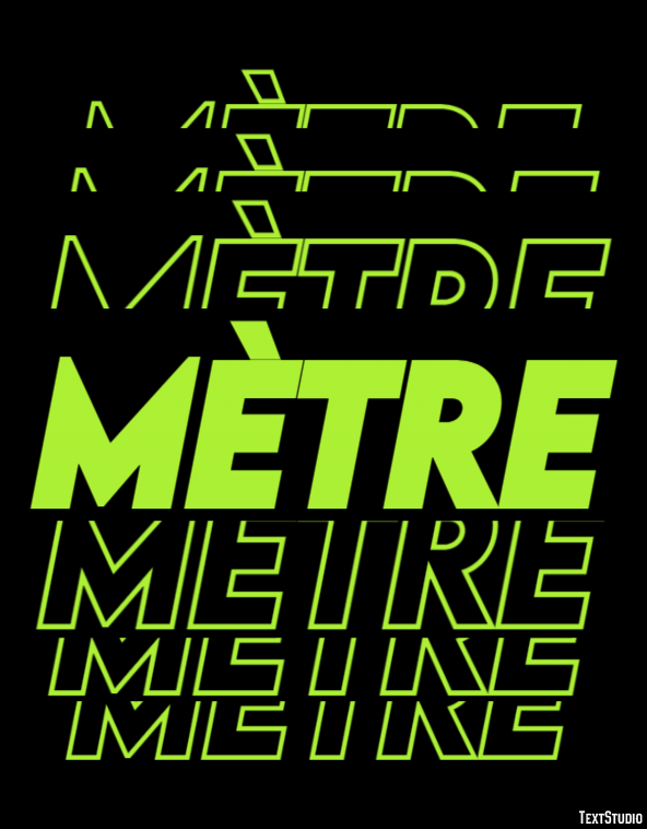 Mètre Effet de Texte