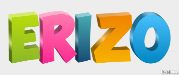 Erizo Texteffekt
