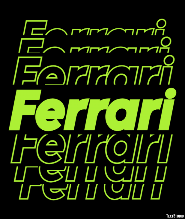 Ferrari Texteffekt