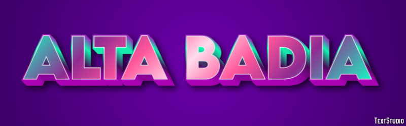 Alta Badia Effet de Texte
