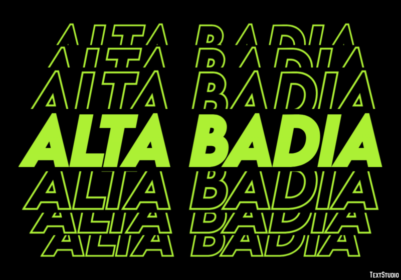 Alta Badia Effetto testo