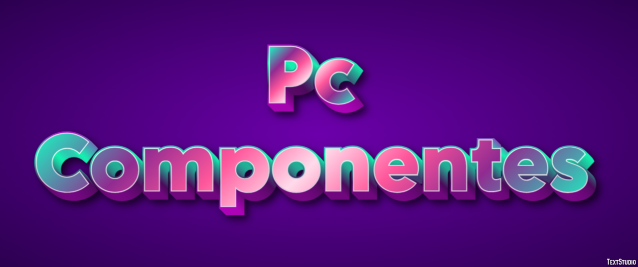 Pc Componentes Tekst effect