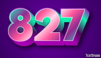 827 Tekst Effect