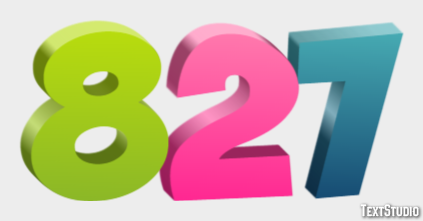 827 Tekst Effect