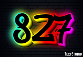 827 Tekst Effect