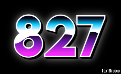 827 Tekst Effect