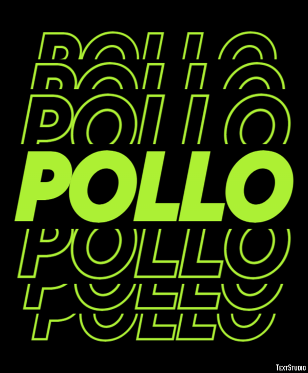 Pollo Efeito de texto